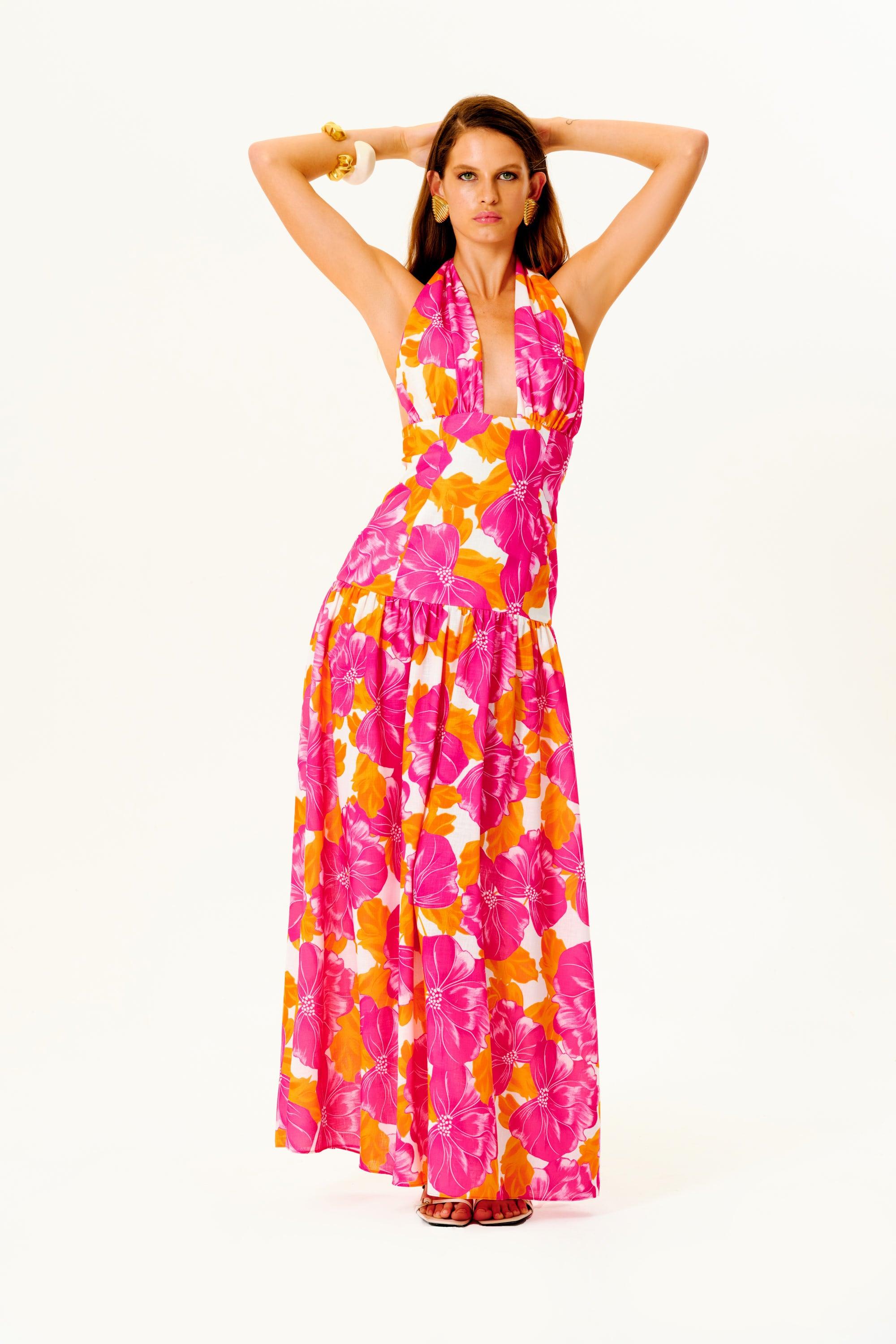 Marlin Raffia Trim Dress