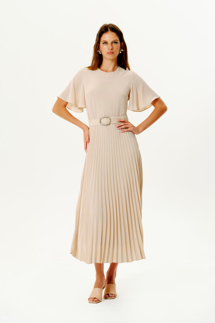 Bella Silk Dress | Beige