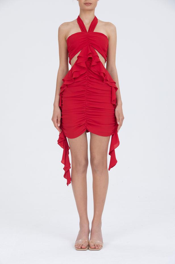 Sadie Dress | Red - Mergim