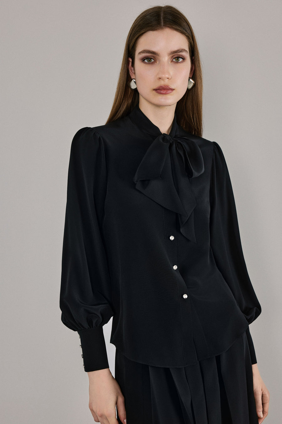 Lisa Silk Shirt | Black