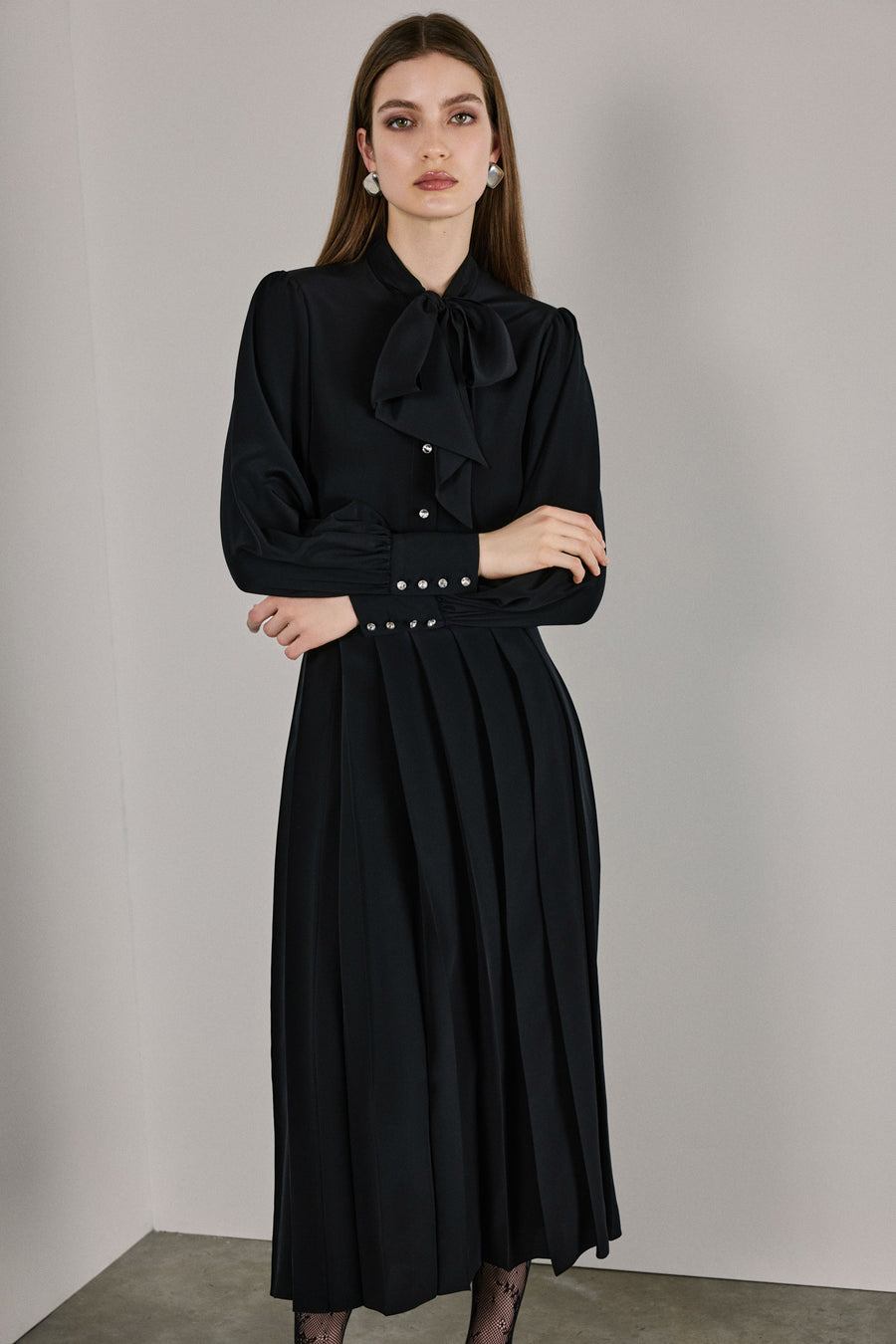 Luna Silk Skirt | Black
