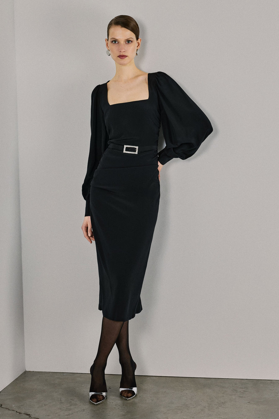 Anabel Silk Dress | Black