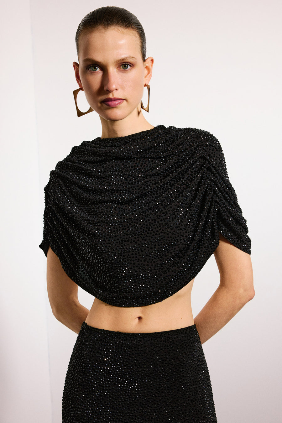 Bardot Cyrstal Top | Black