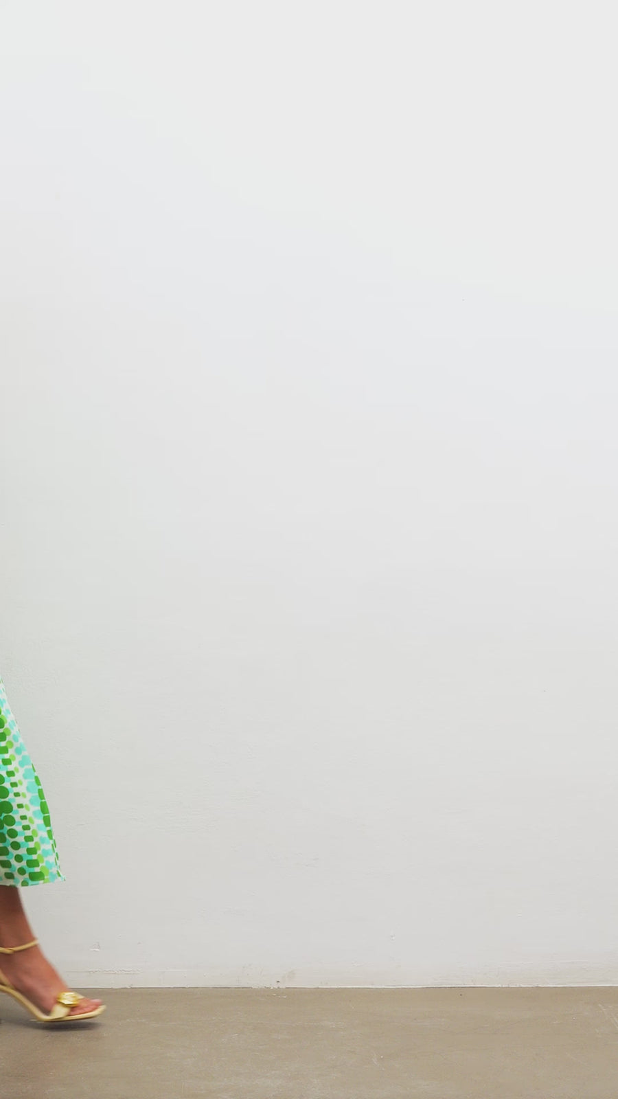 Kenny Silk Dress | Green & Blue