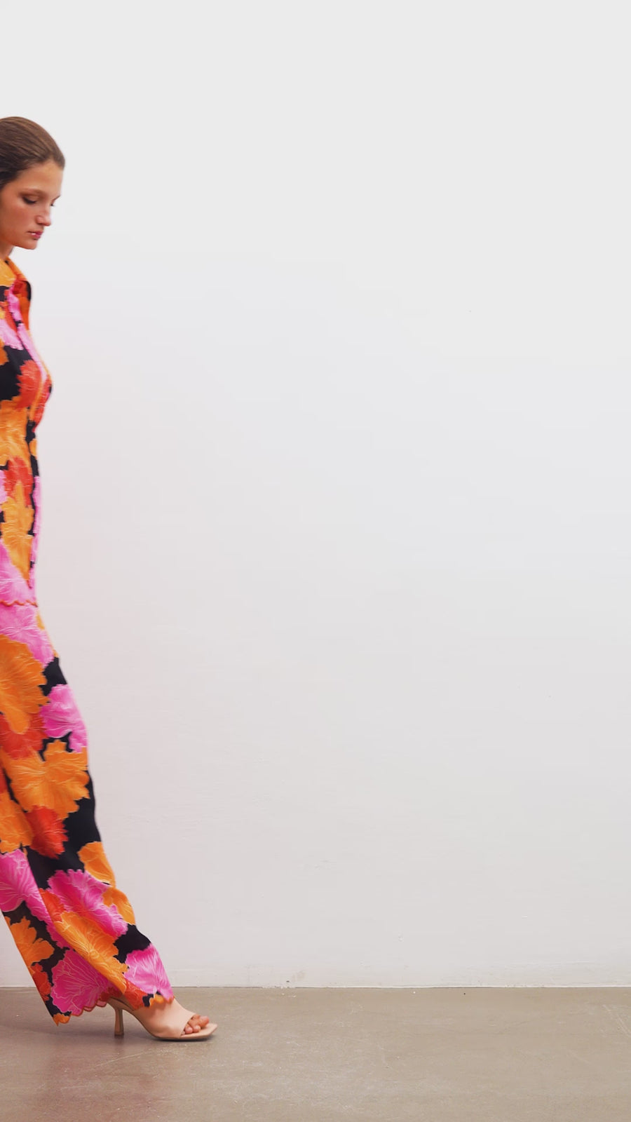 Amber Linen Shirt | Orange & Pink & Black
