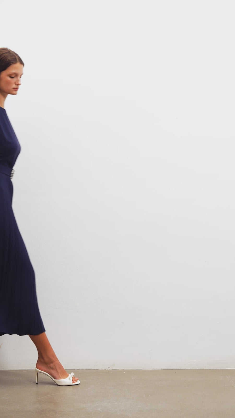 Bella Silk Dress| Dark Navy