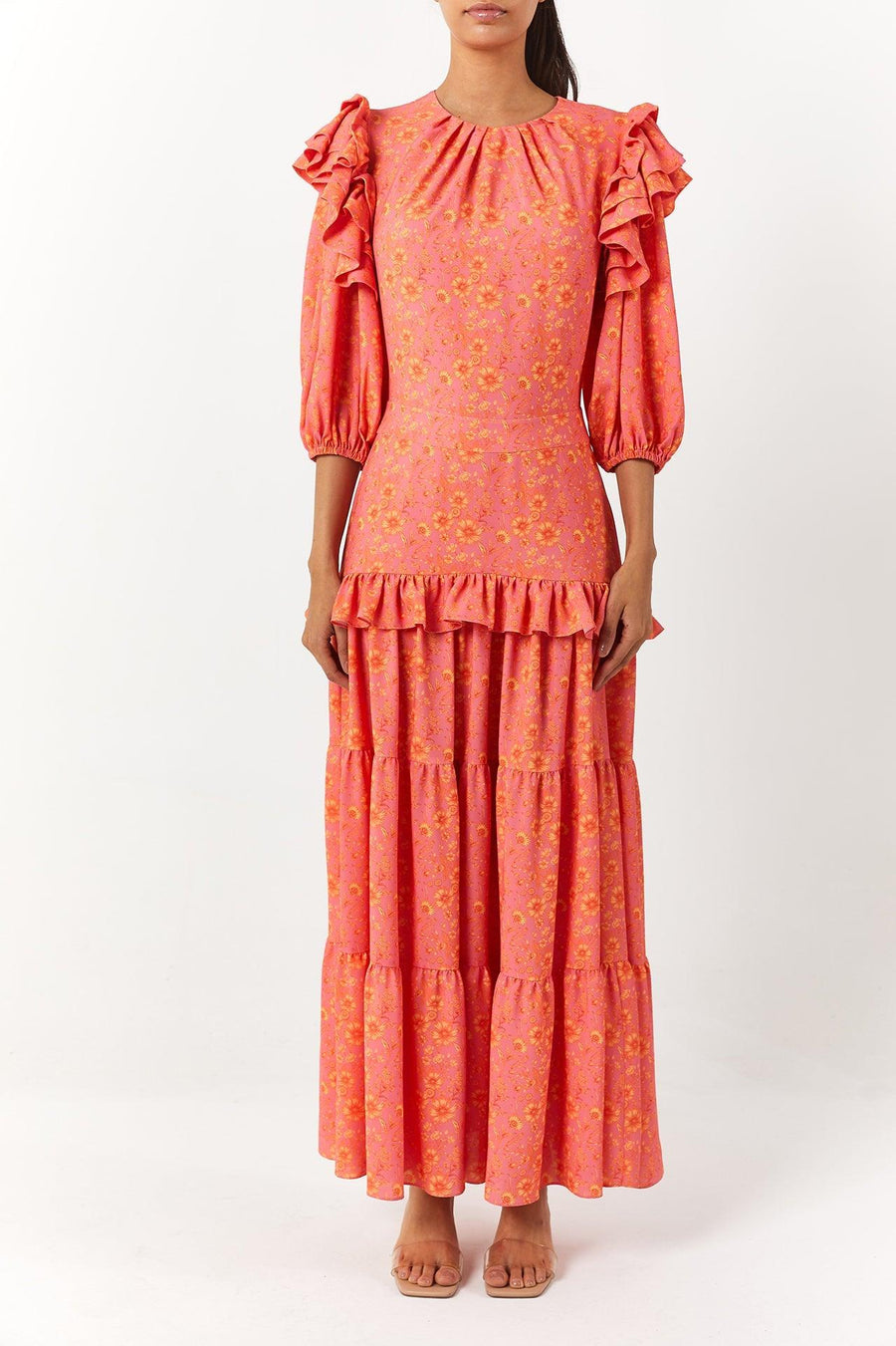 Poppy Maxi Dress | Orange&Pink