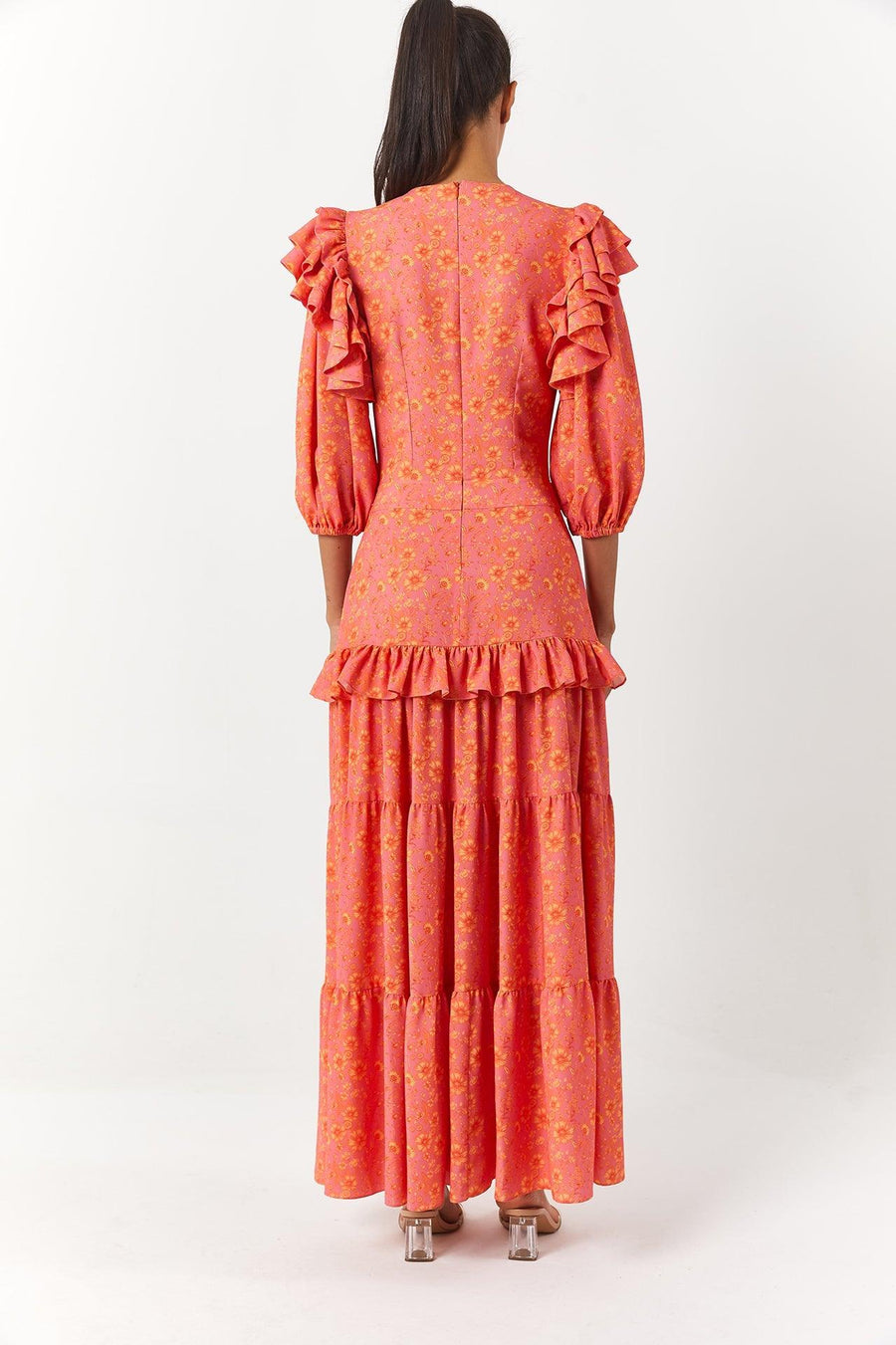 Poppy Maxi Dress | Orange&Pink