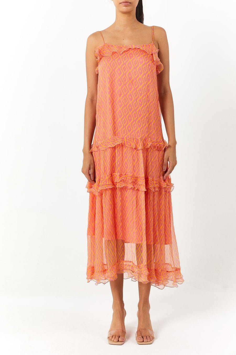 Vanessa Dress | Orange&Pink - Mergim