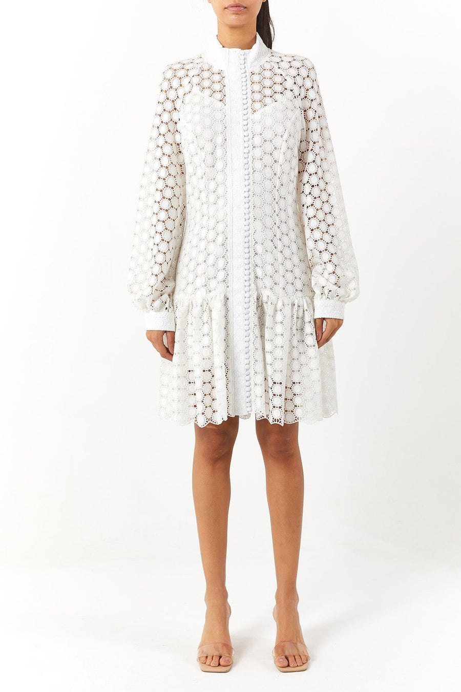 White Lace Dress - Mergim