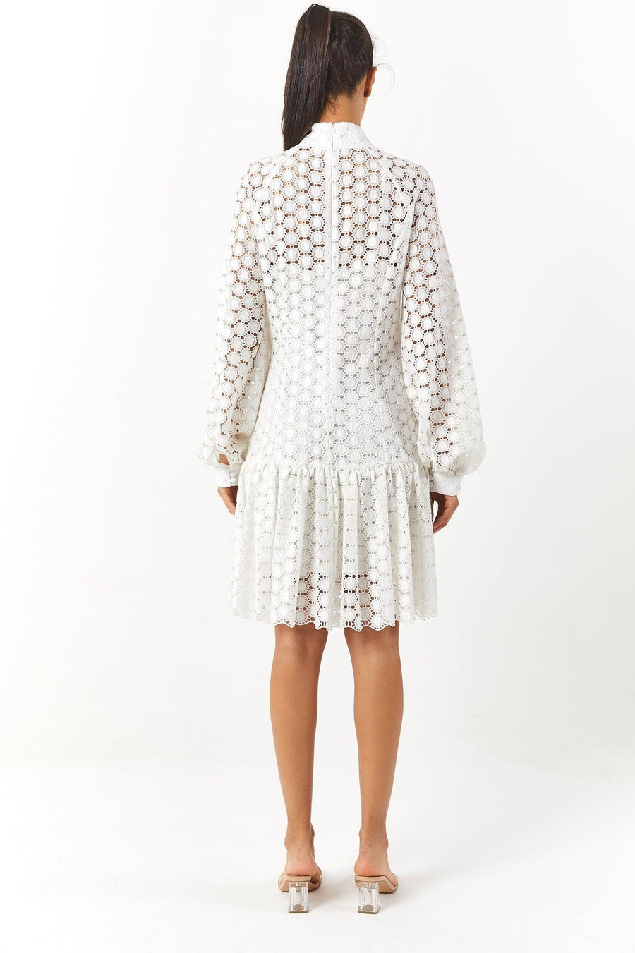 White Lace Dress - Mergim