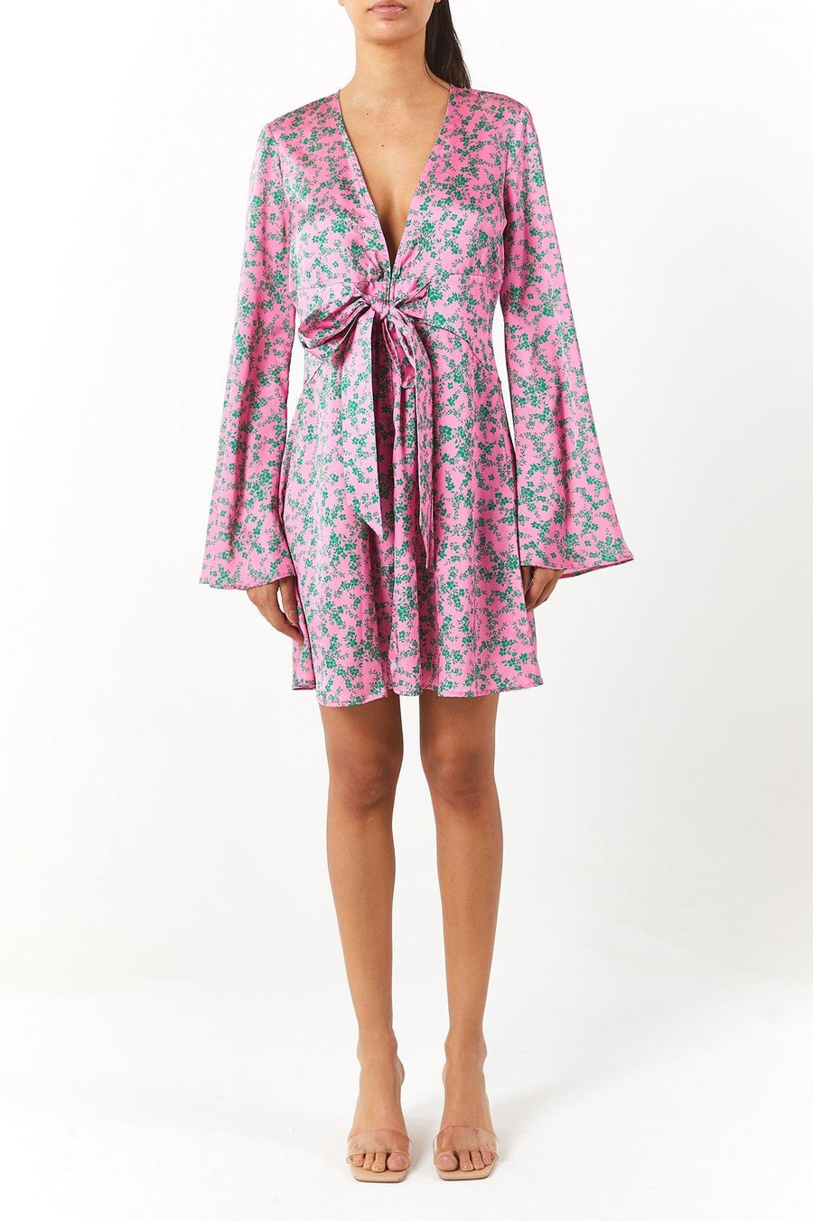 Carmellia Mini Kimono | Pink&Green - Mergim