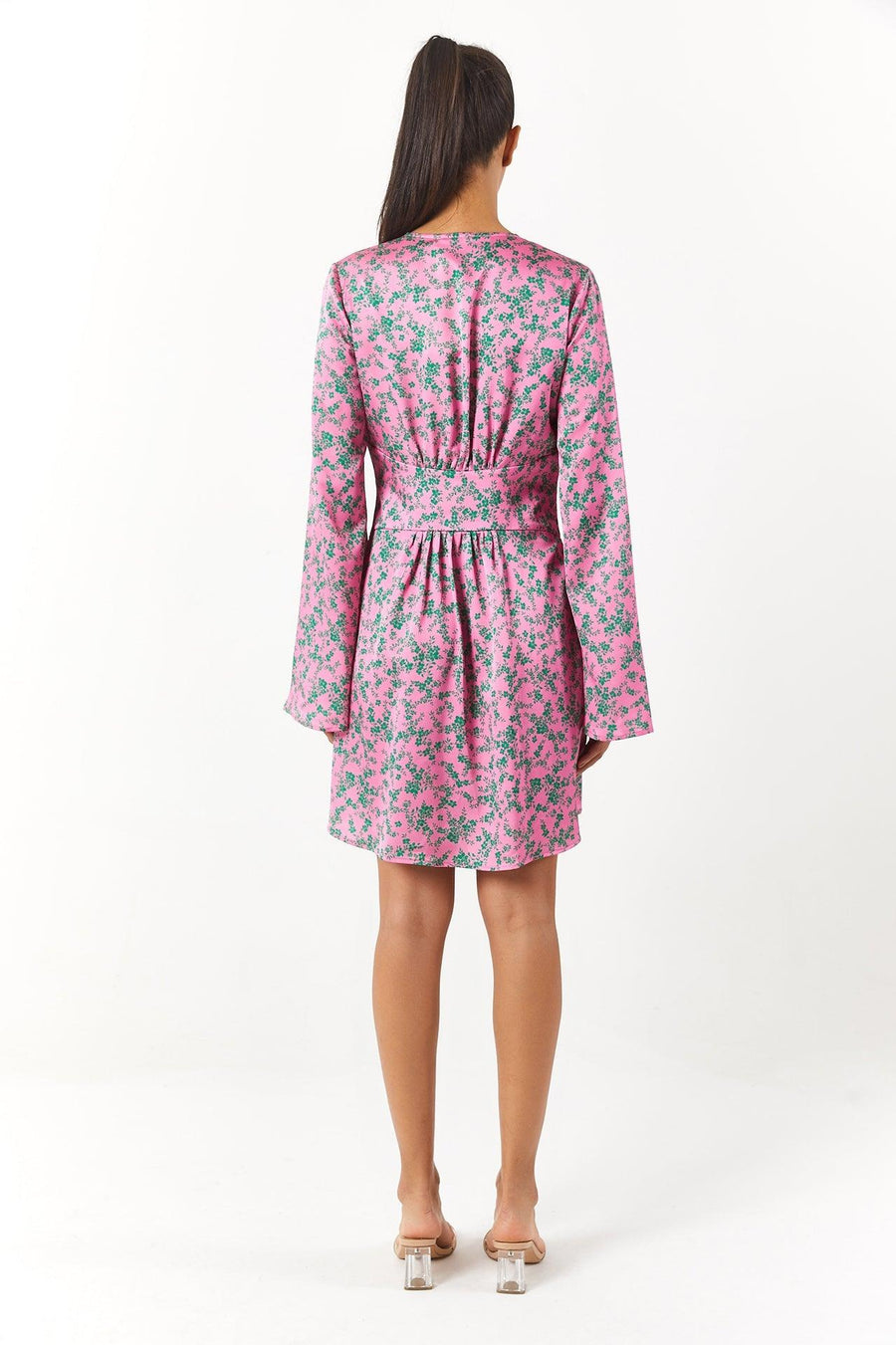 Carmellia Mini Kimono | Pink&Green - Mergim