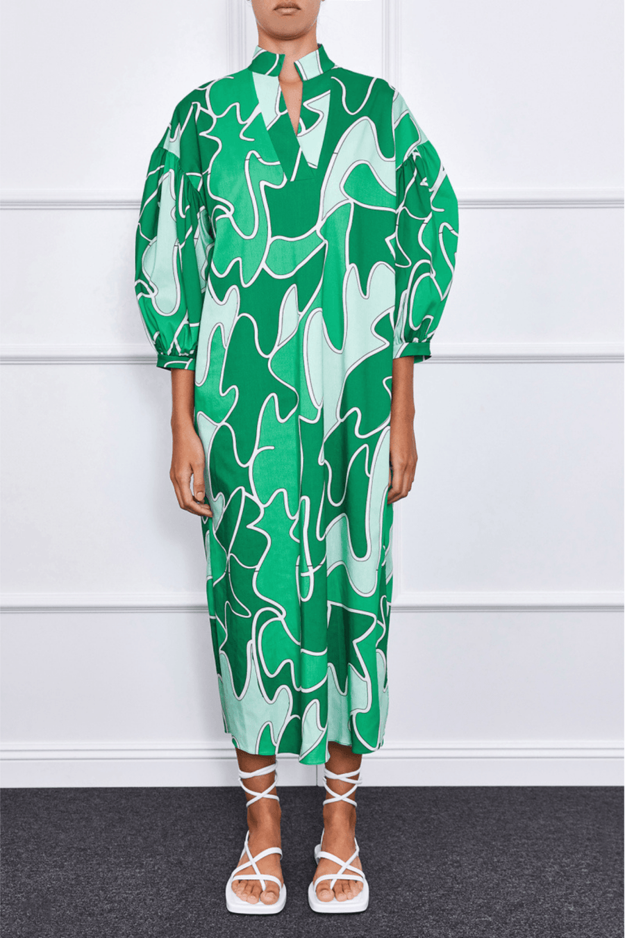 Claire Maxi Dress (Green) - Mergim