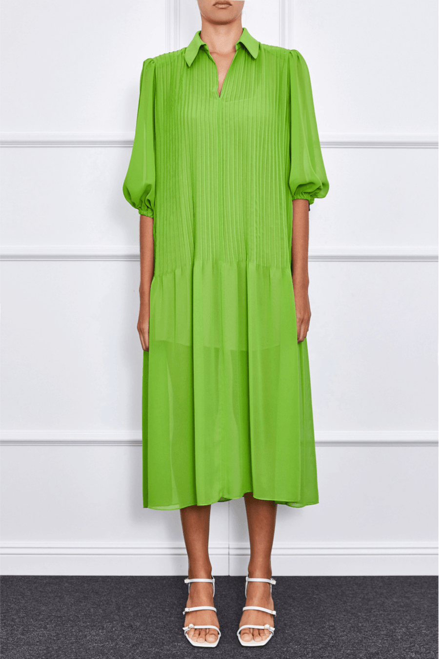 Kiara Maxi Dress (Green) - Mergim