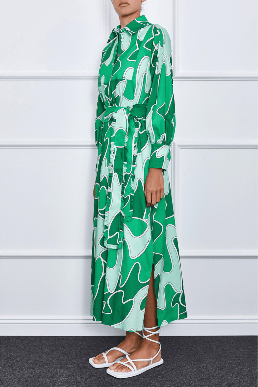 Blaire Maxi Dress (Green) - Mergim