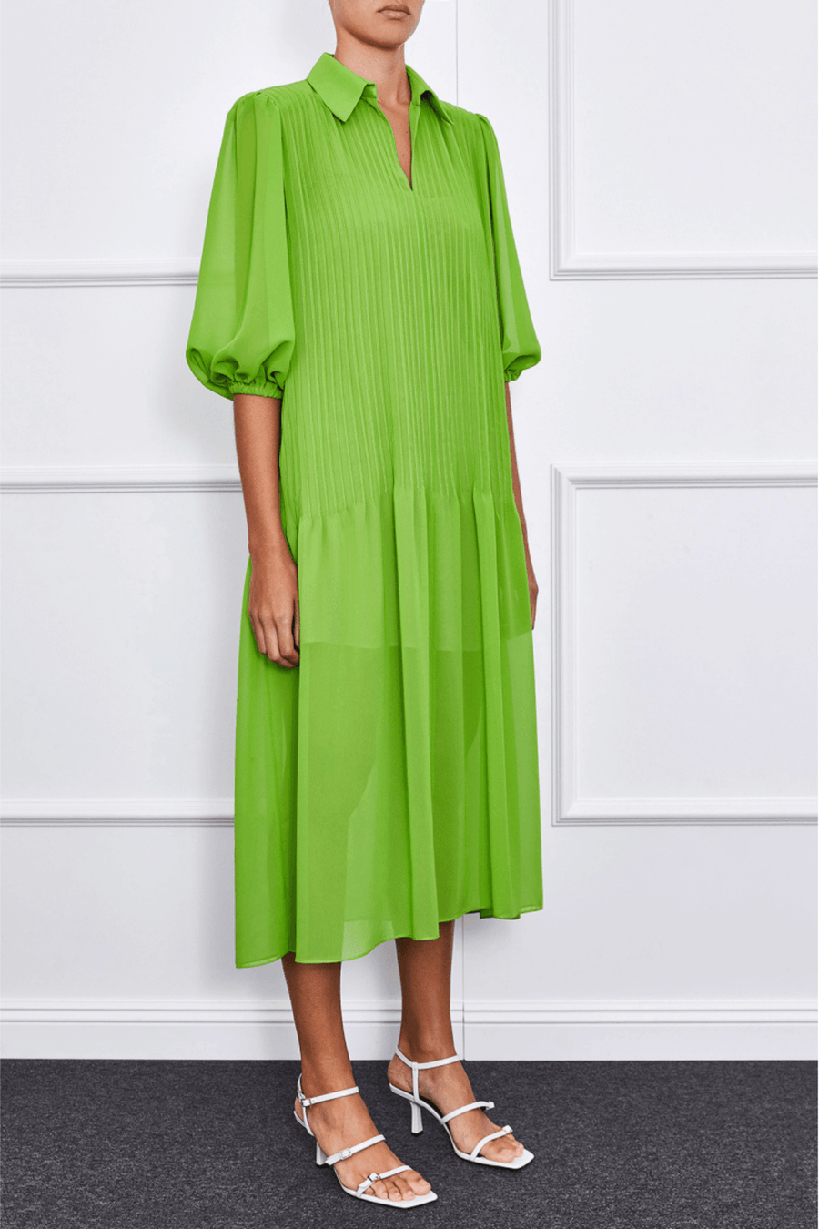 Kiara Maxi Dress (Green) - Mergim