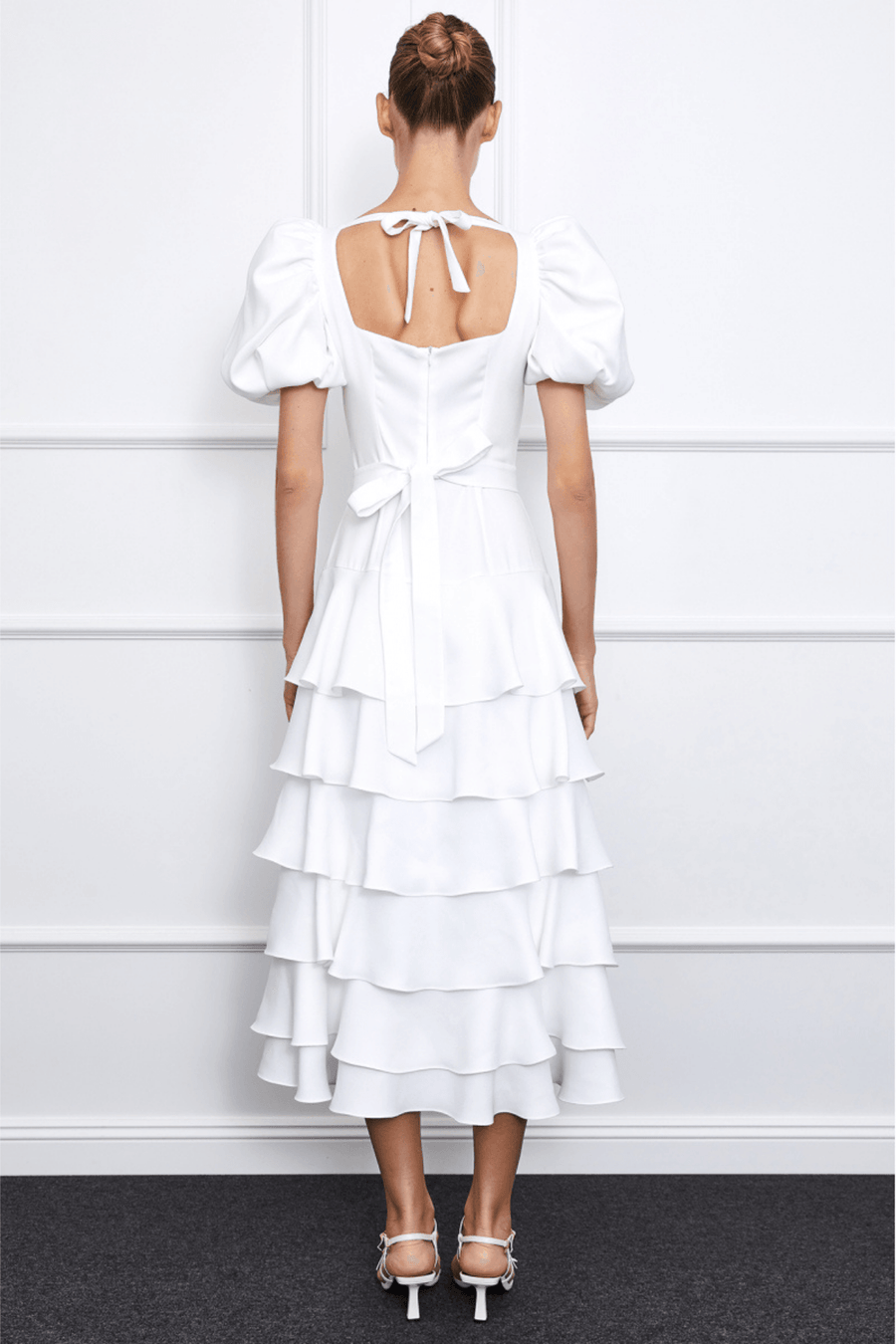 Nara Bridal Heart Neck Dress - Mergim