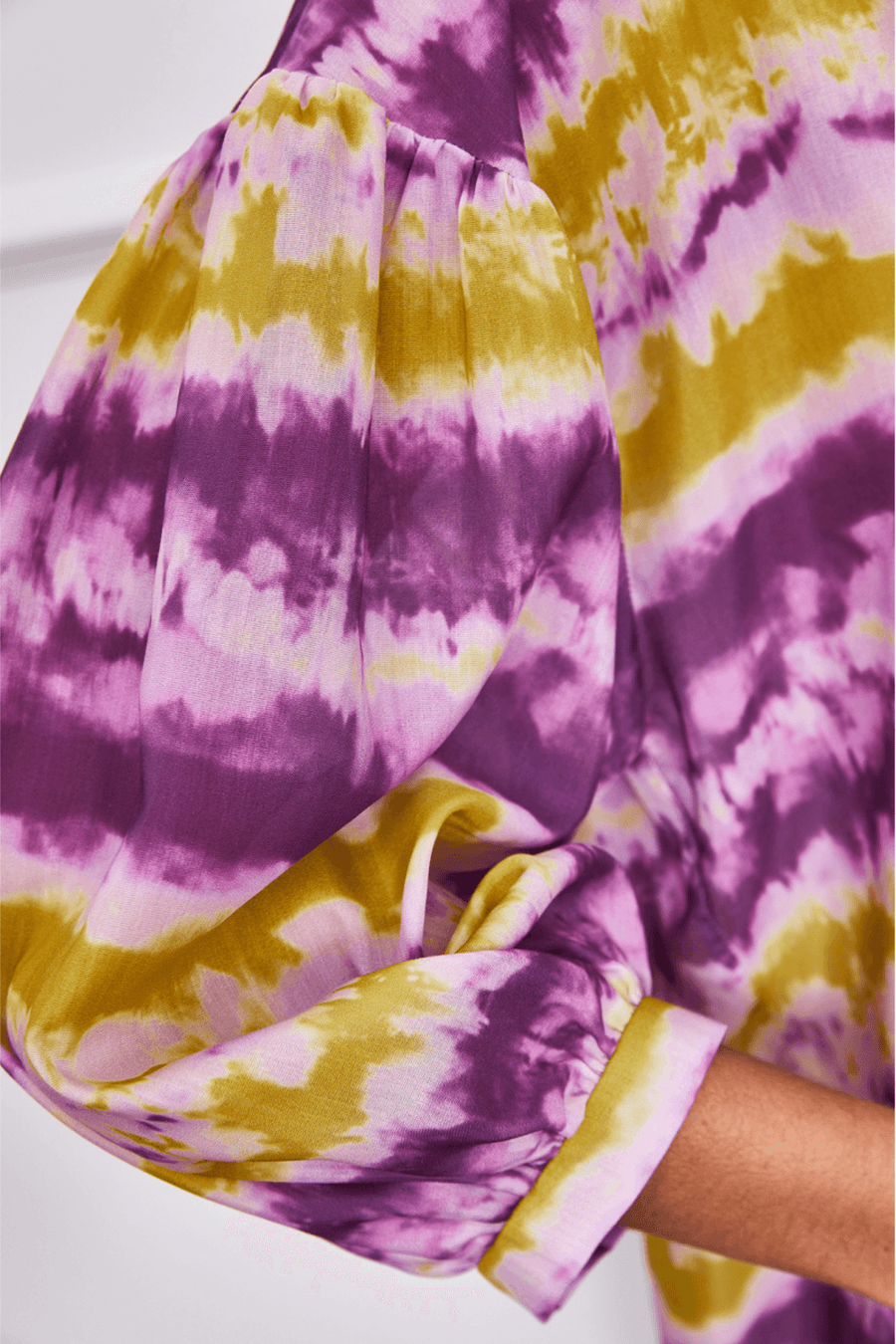 Claire Mini Dress (Violet/Yellow) - Mergim