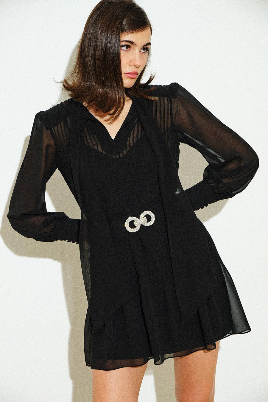 Kendall Mini Dress | Midnight Black - Mergim