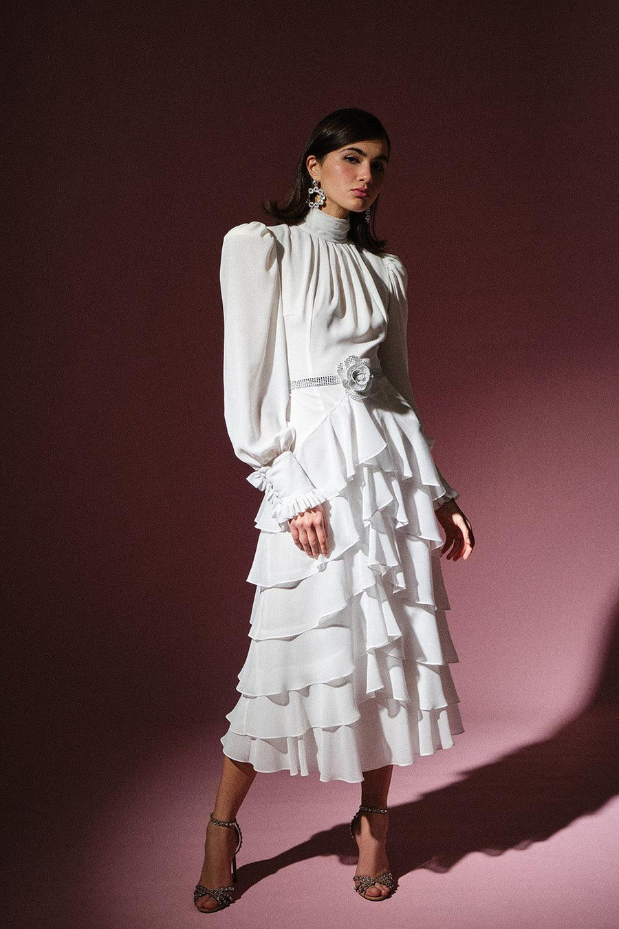 Allia Turtleneck Dress | Bridal - Mergim